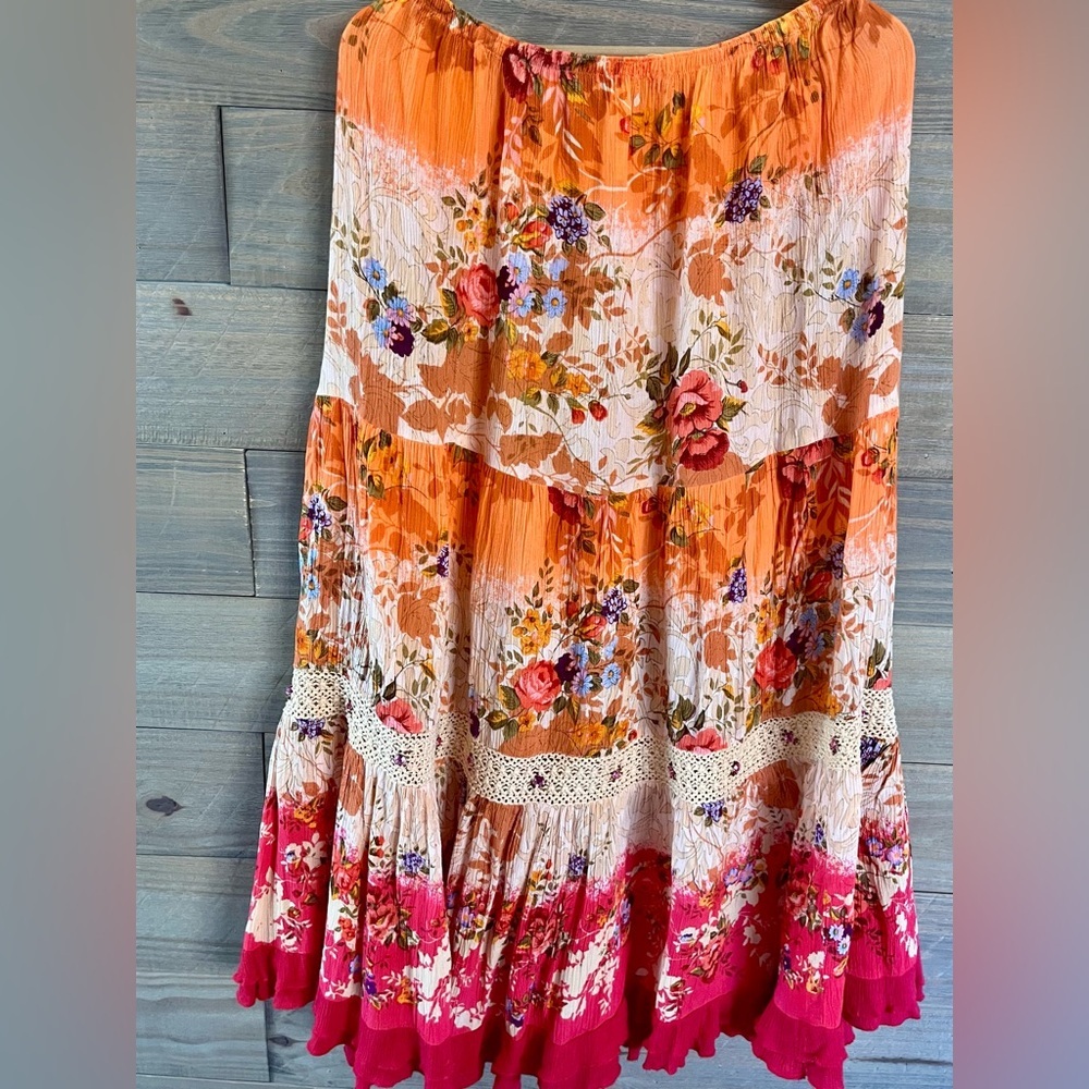 FAIRY GRUNGE WHIMSY PEASANT MAXI SKIRT
